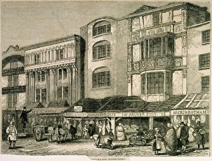 Victorian shopping and dining Collection: Butcher Row, Whitechapel in 1850 J000141