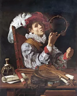 Images Dated 25th August 2009: Caravaggio - A Musician N070517