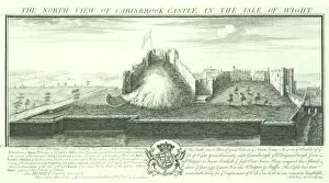 Carisbrooke Castle Collection: Carisbrooke Castle engraving N070757