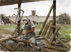 Carpenter, Scarborough Castle, 12th century J000087
