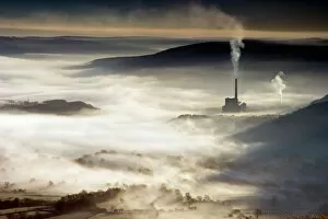 Environmental Collection: Castleton shrouded in mist N050057