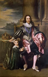 Male portraits Collection: Charles I and Prince Charles J900213