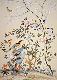 Artwork at Marble Hill Collection: Chinoiserie wallpaper J050121