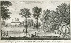Formal Gardens Collection: Chiswick House engraving N110154