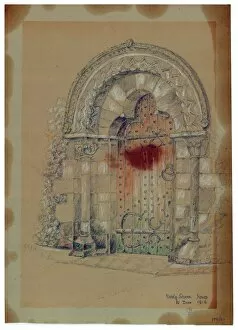Sketch Collection: Church Door, Nately Scures MD41_00050