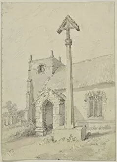 Artwork Collection: Churchyard Cross, Somersby CGH01_02_01_005