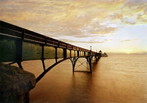 Sunrise and sunset Collection: Clevedon Pier N030021