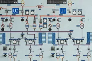 Ferrybridge Power Station Collection: Control panel detail DP235275