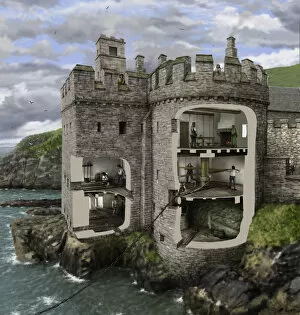 Castles of the South West Collection: Dartmouth Castle gun tower IC123 / 001