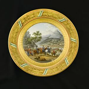 Battle Field Collection: Dessert plate depicting Crossing the Mondego 1810 N080952