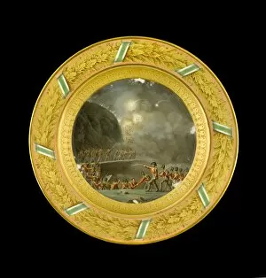 Battle Field Collection: Dessert plate depicting the Storming of Ciudad Rodrigo N081120