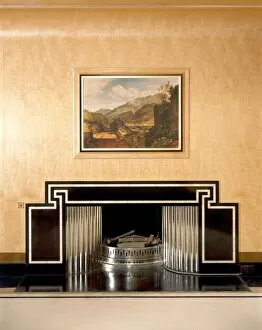 Art Deco Collection: Dining Room fireplace, Eltham Palace J990127