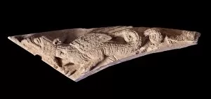 Medieval stone sculpture Collection: Dragon N090561