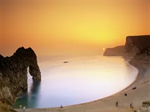 Sunrise and sunset Collection: Durdle Door sunset K020292