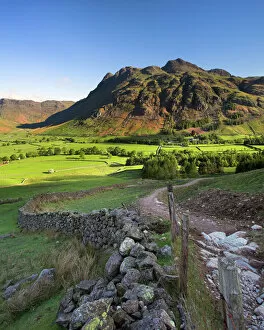 Hill Collection: Early light on the Langdale Pikes, Cumbria N060979