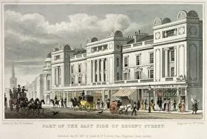 Georgian shopping Collection: Part of the East Side of Regent Street 1827 J000144