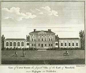 Kenwood House exteriors Collection: Engraving of Kenwood House N110148