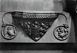 Misericords Collection: Fox preaching to geese a67_00607
