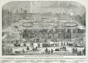 Fairs and carnivals Collection: Frost fair on the Thames N110257
