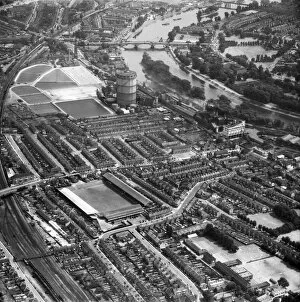 Football grounds from the air Collection: Griffin Park, Brentford EAW068140