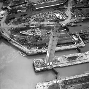 Docks and shipping Collection: Grimsby Dock Tower EAW029404