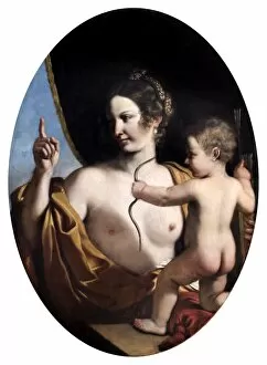 Images Dated 18th August 2011: Guercino - Venus and Cupid N070487