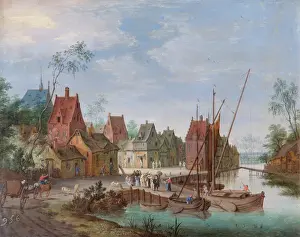 Gysels - A Flemish Village: the River Landing Stage N070602