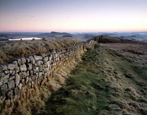Dawn Collection: Hadrians Wall, Hotbank Crags J080009