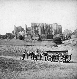 Horse Collection: Hay cart and Kenilworth Castle BB81_02414