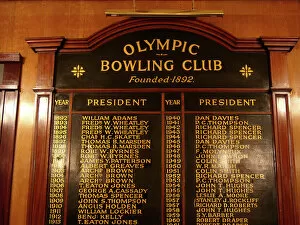 Lawn bowls and bowling greens Collection: Honours board PLA01_02_009
