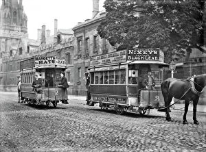 Edwardian Collection: Horse-drawn trams, Oxford c. 1905 CC73_01178