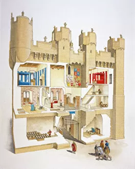 Castles Illustrations Collection: Hylton Castle J050060