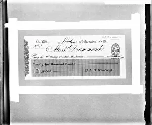 Ww 1 Collection: Inventors Cheque BL23095
