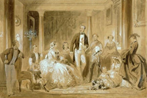 Historic views of Osborne Collection: Janet - Royal Family in the Dining Room at Osborne House K020862
