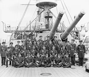 Japanese naval officers onboard battleship Fuji HBL01_15_186