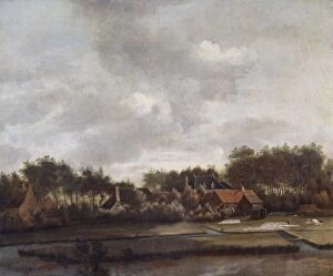 Dutch Collection: Landscape, with bleaching grounds N070557