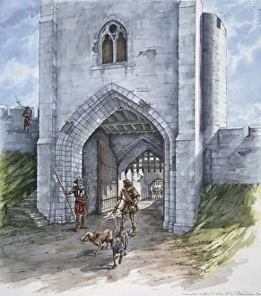 Castles Illustrations Collection: Launceston Castle J950218