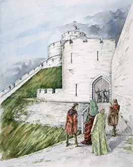 Castles Illustrations Collection: Launceston Castle J950219