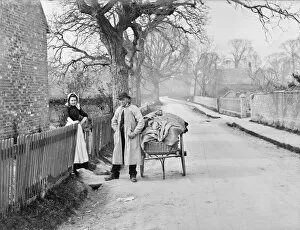 Victorian shopping and dining Collection: Making a delivery at Moulsford, Oxfordshire CC73_01431