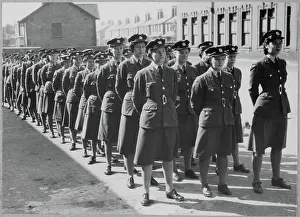 Second World War Prints: Members of the WAAF (Women's Auxiliary Air Force) in formation chp01_07_01_094