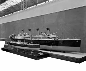 Images Dated 30th November 2018: Models of SS and RMS Britannic BL22639_002