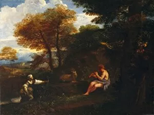 Artwork at Chiswick Collection: Mola - Landscape with shepherd and shepherdess J920065
