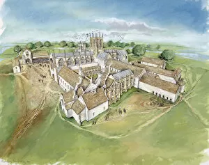 Abbeys and Priories in South-West England Collection: Muchelney Abbey J040055