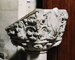 Medieval stone sculpture Collection: Norman Lectern a058962