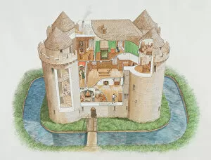 Moat Collection: Nunney Castle N061017