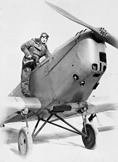 Aerofilms Collection (1919-2006) Collection: Pilot and plane AFL03_aerofilms_c19951