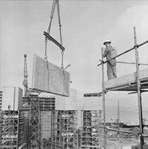 Nuclear Power Station Collection: Placing precast panels JLP01_08_053316a
