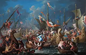 Platzer - Anthony & Cleopatra Battle of Actium N070473<br>Platzer - Anthony & Cleopatra Battle of Actium N070473