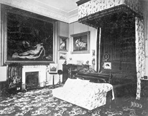 Historic views of Osborne Collection: Queen Victorias bedroom at Osborne House c. 1890 D880025