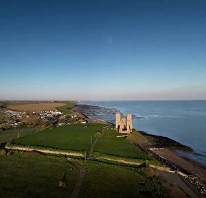 Reculver Towers Collection: Reculver Towers and Roman Fort DP434410